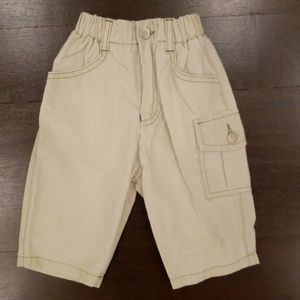BOYS ITALIAN KHAKI CARGO STRETCH PANTS